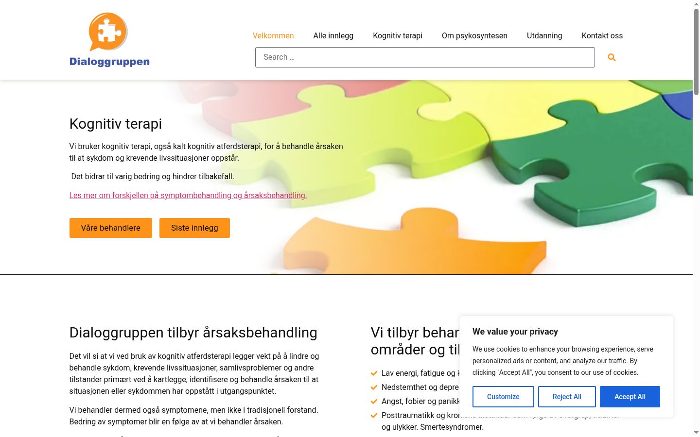 Screenshot des Einwilligungsbanners vor jeglicher Interaktion
