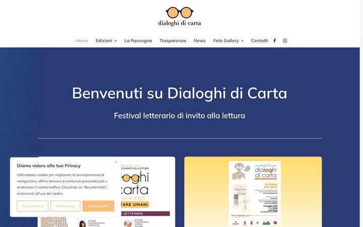 Screenshot von dialoghidicarta.it