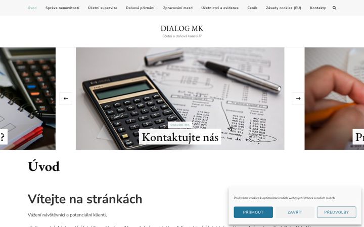 Skärmbild av dialogmk.cz