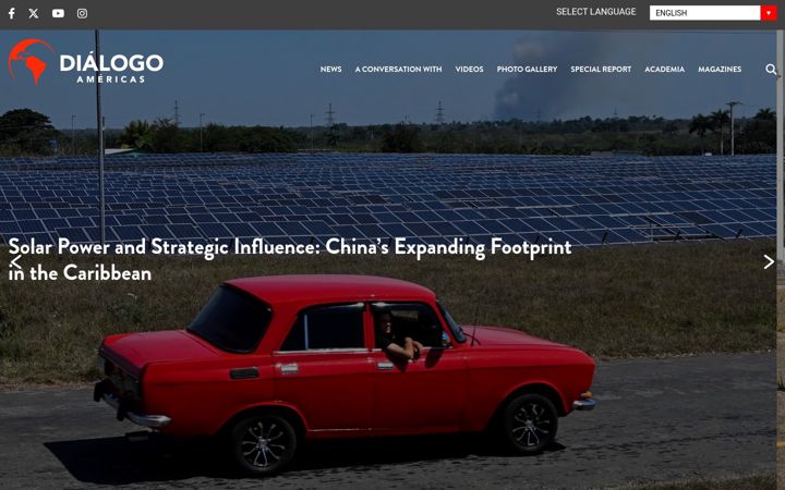 Screenshot of dialogo-americas.com