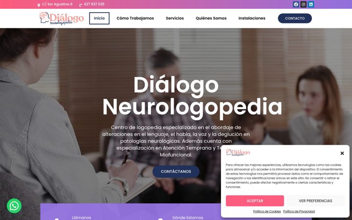 Ekrano kopija dialogoneurologopedia.es