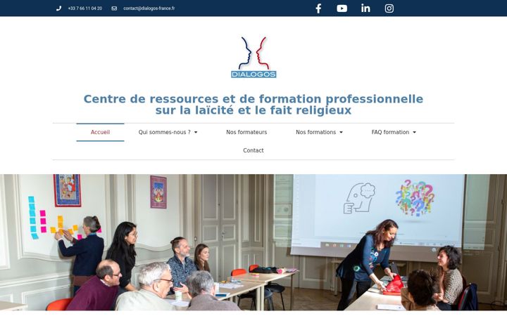 Екранна снимка на dialogos-france.fr