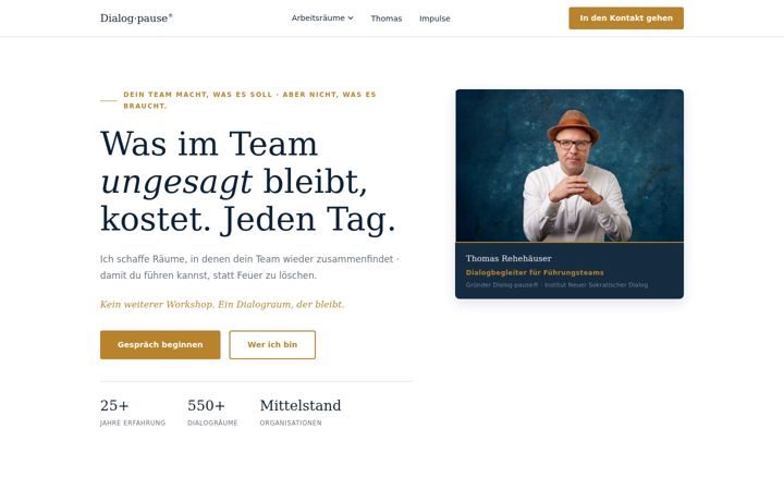 Screenshot of dialogpause.de