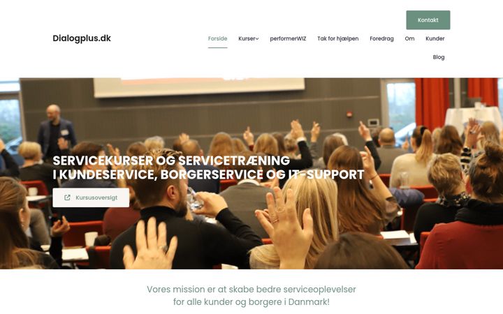 Snímek obrazovky dialogplus.dk