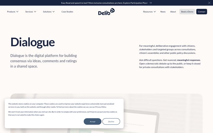 Screenshot of dialogue-app.com