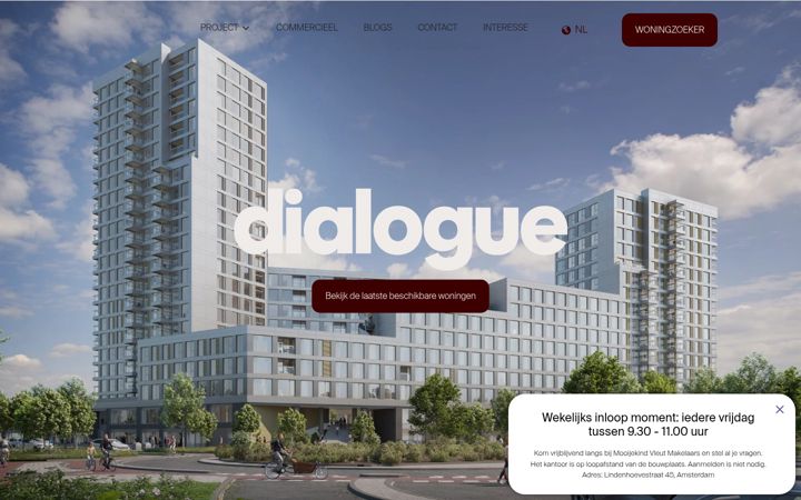 Screenshot of dialogue.amsterdam