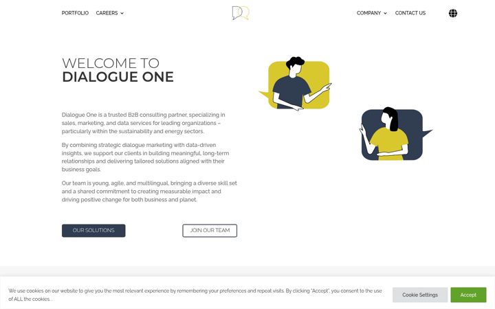 Screenshot of dialogueone.com
