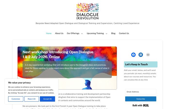 Screenshot of dialoguerevolution.com