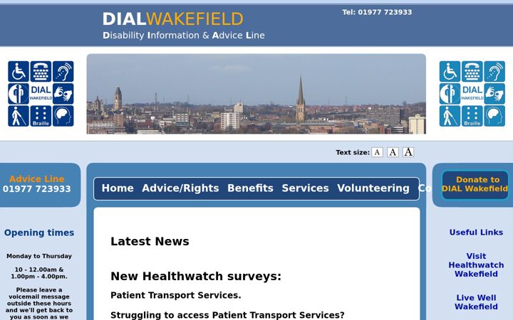 Screenshot of dialwakefield.co.uk