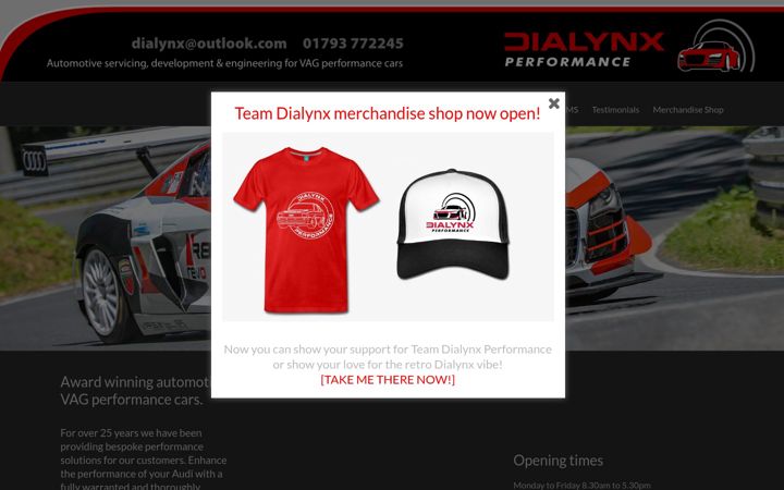 Screenshot von dialynx.co.uk