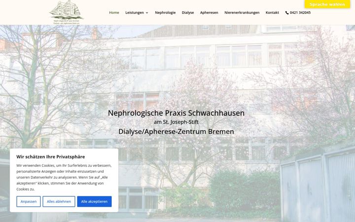 Screenshot di dialyse-bremen.de