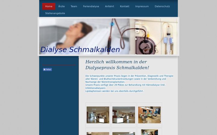 Screenshot of dialyse-schmalkalden.de