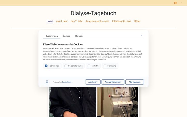 Screenshot di dialyse-tagebuch.info