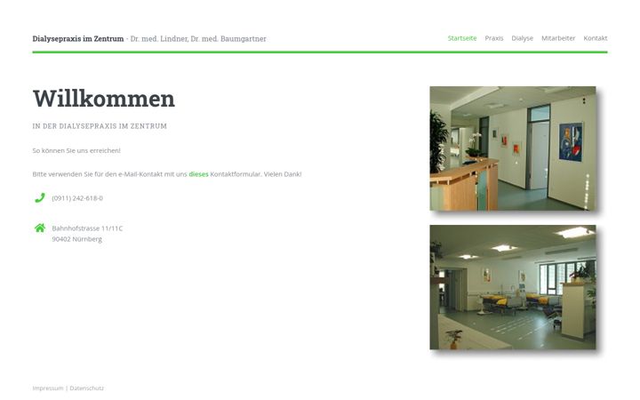 Screenshot of dialysenuernberg.de