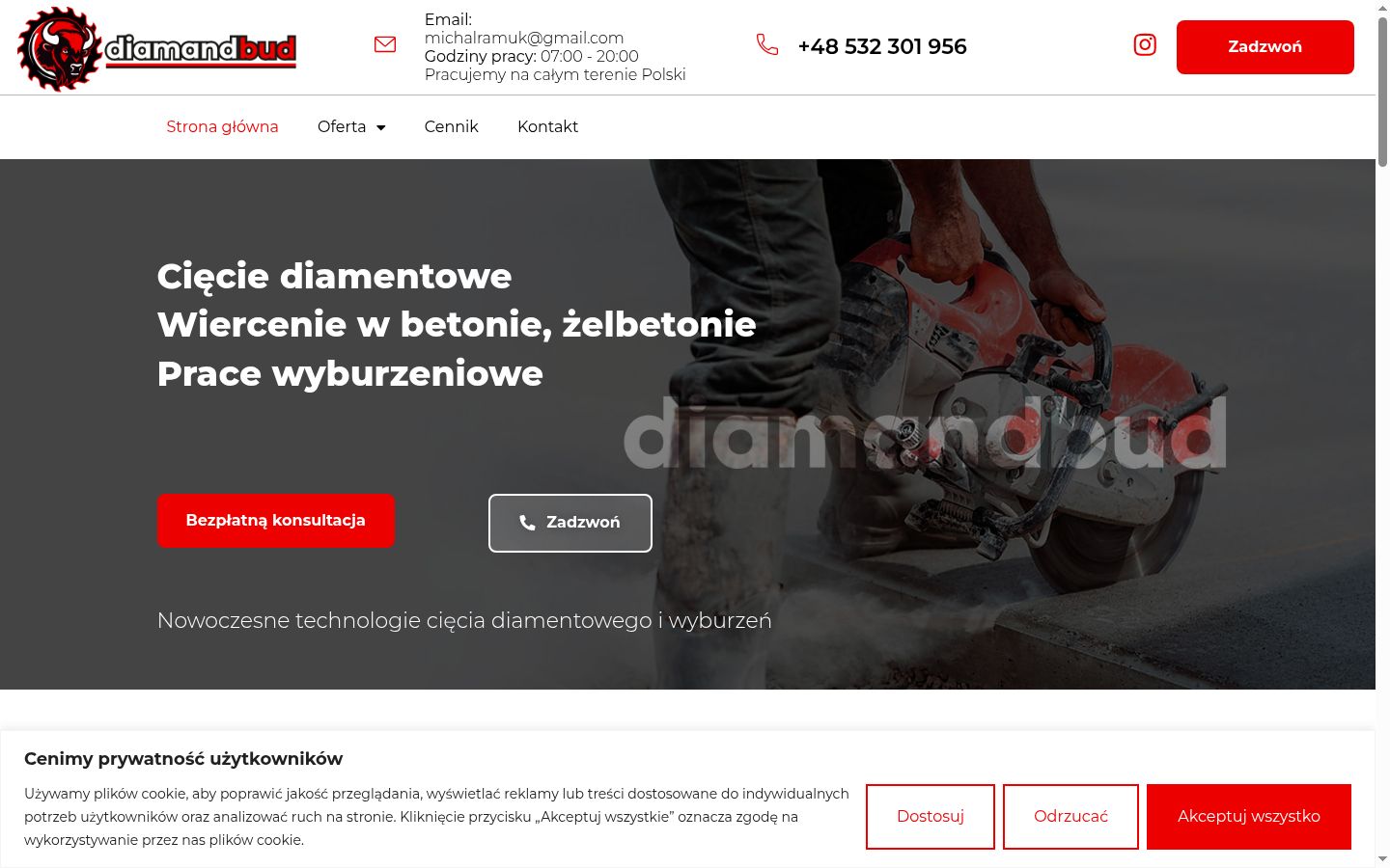 Képernyőkép a bármilyen interakció előtt megjelenő hozzájárulási bannerről