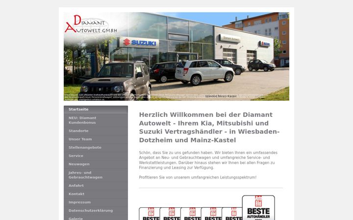 Screenshot of diamant-autowelt.com