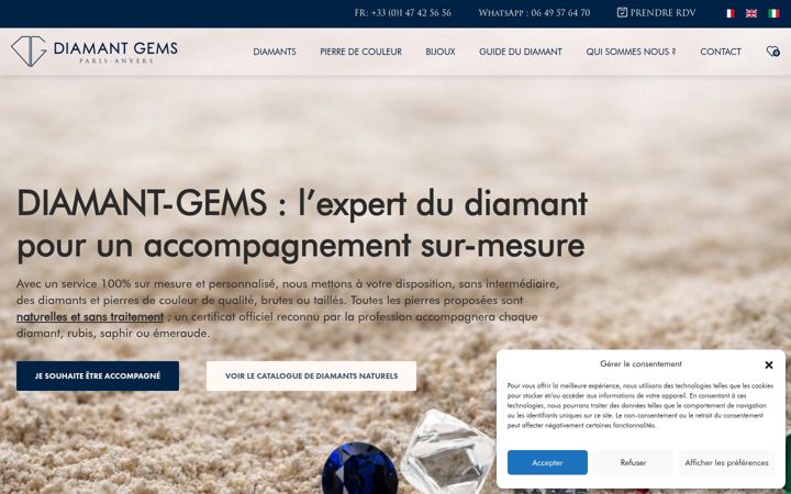 Screenshot of diamant-gems.com