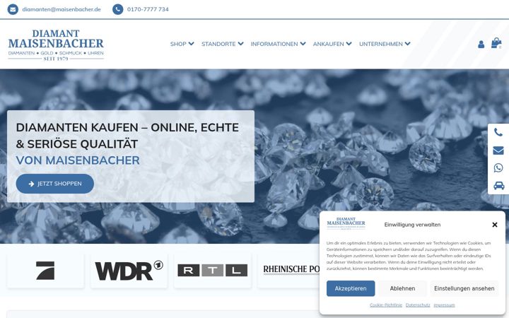 Screenshot di diamant-maisenbacher.de