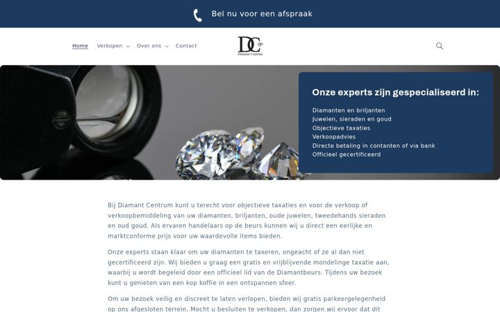 Screenshot of diamantcentrum.nl