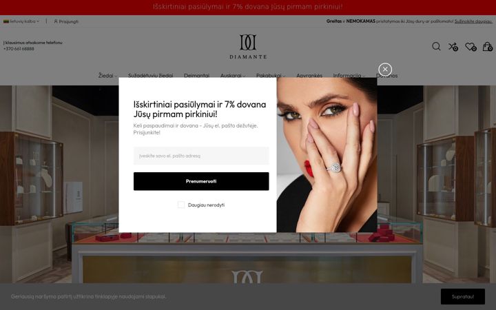 Screenshot of diamante.lt