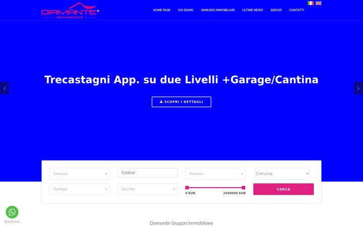 Screenshot of diamantegruppoimmobiliare.it