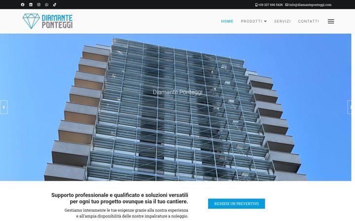 Screenshot of diamanteponteggi.com