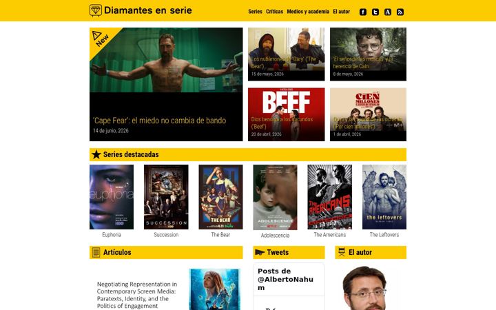 Screenshot of diamantesenserie.com