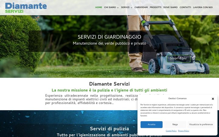 Snimka zaslona za diamanteservizi.net