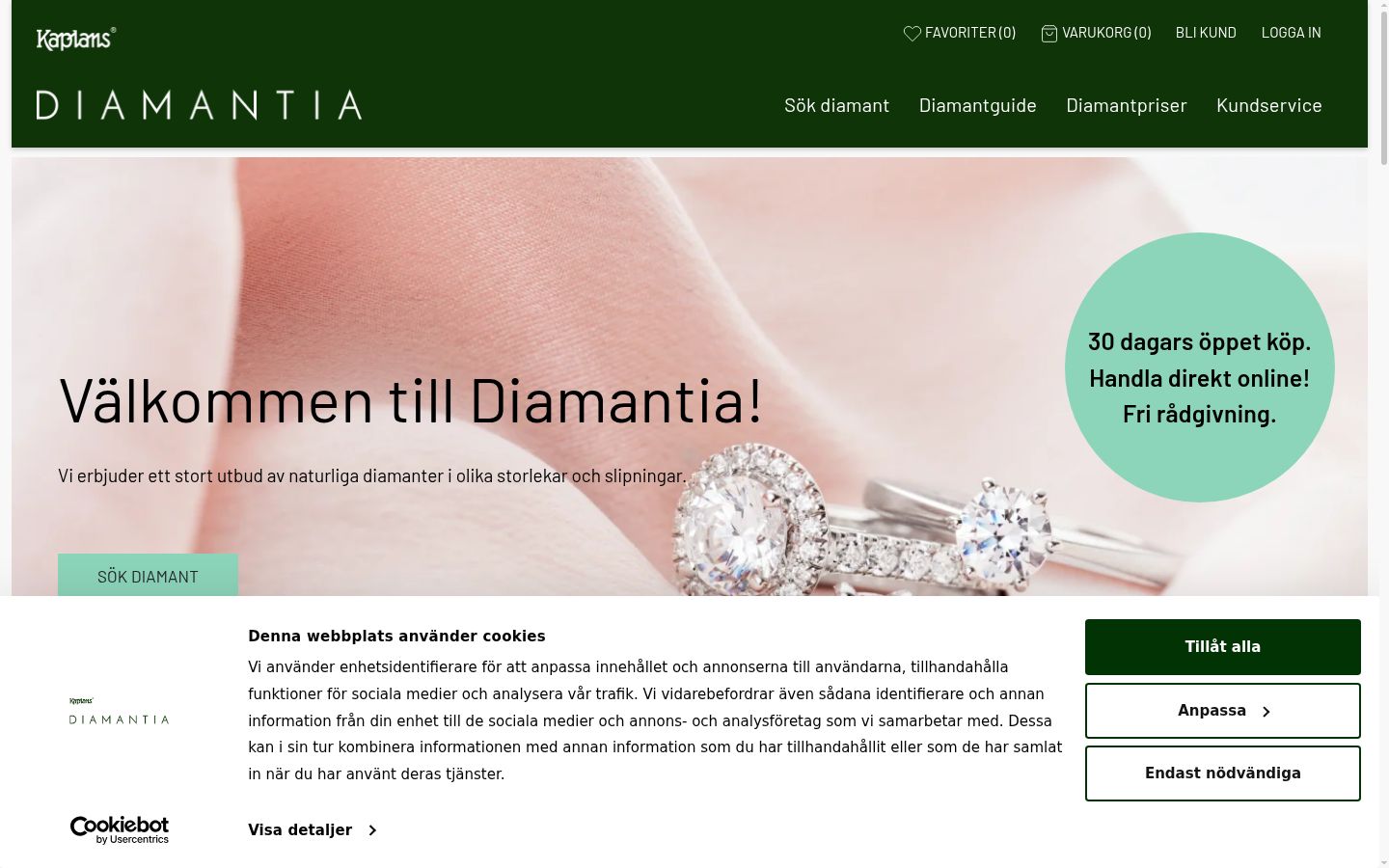 Ekraanipilt nõusolekubännerist, mida näidati enne mis tahes suhtlust