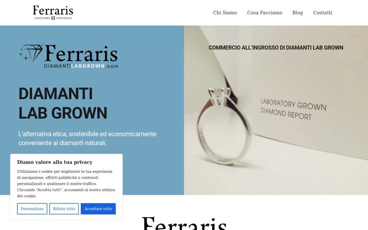 Screenshot of diamantilabgrown.com