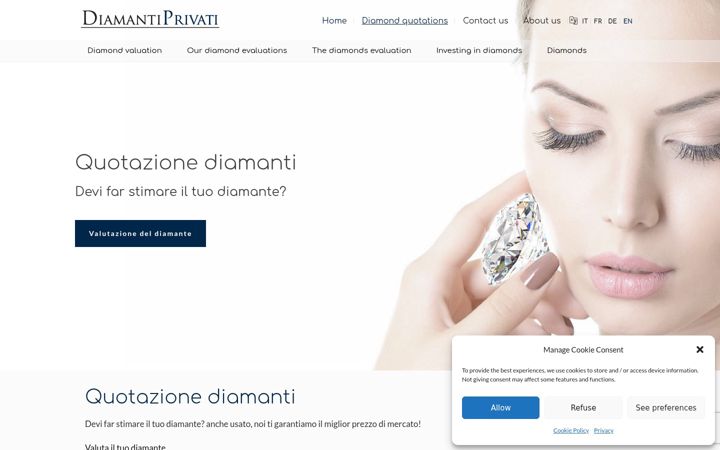 Screenshot of diamantiprivati.ch