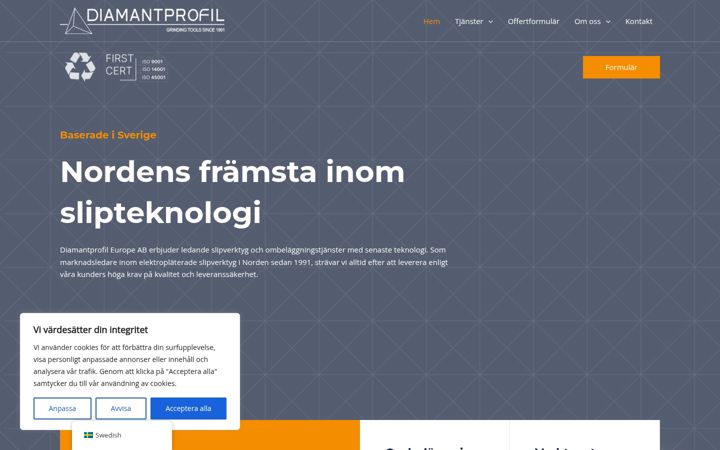 Screenshot of diamantprofil.com