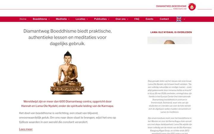 Screenshot of diamantweg-boeddhisme.nl