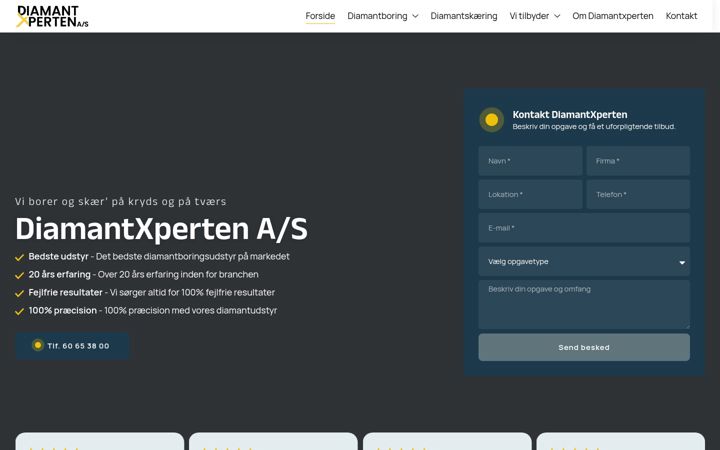 Snímek obrazovky diamantxperten.dk