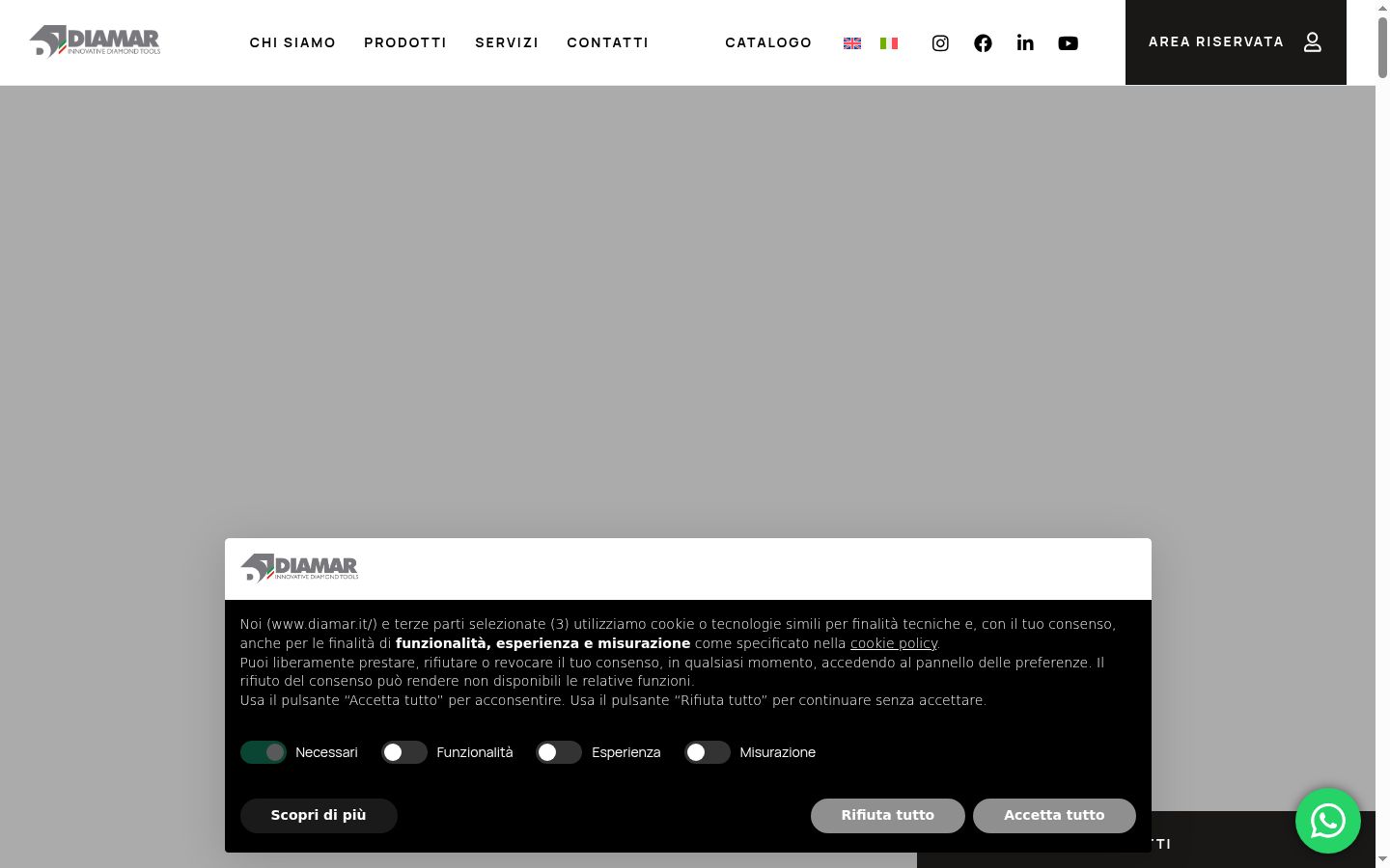 Screenshot des Einwilligungsbanners vor jeglicher Interaktion