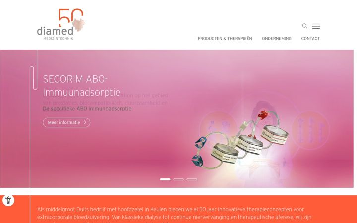 Screenshot of diamed.nl