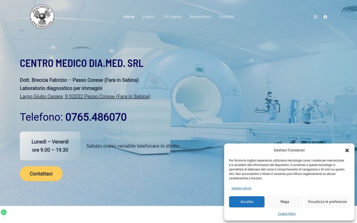Screenshot of diamedbreccia.com