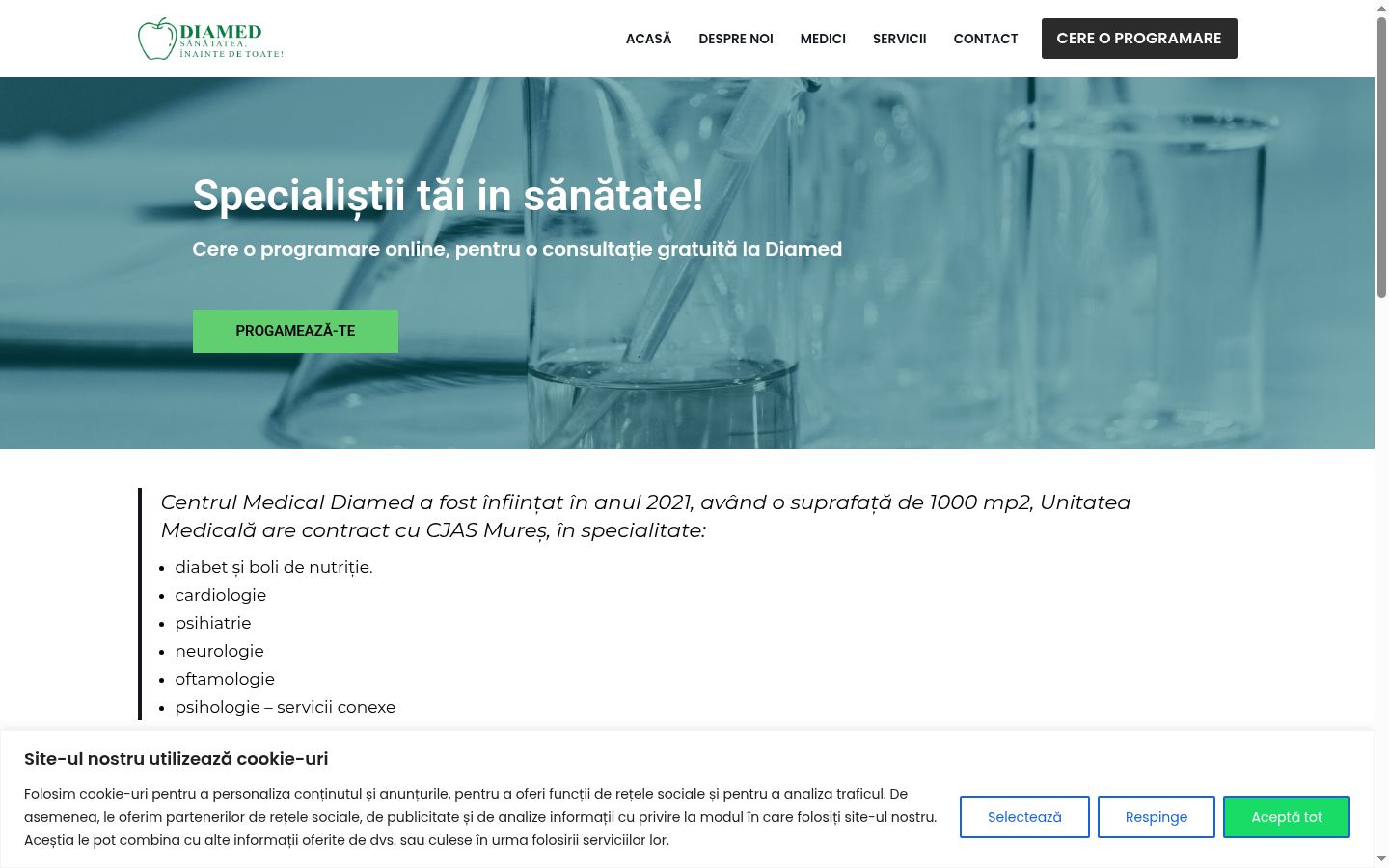 Screenshot of the consent banner shown before any interaction