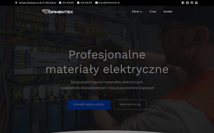 Snímek obrazovky diamentex.pl