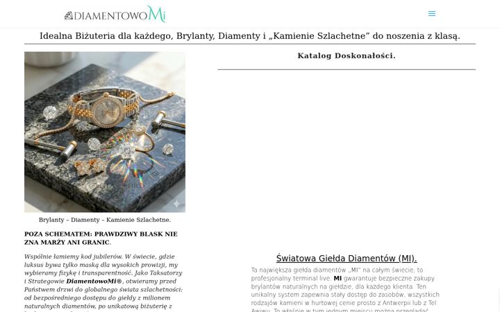 Snímek obrazovky diamentowomi.pl