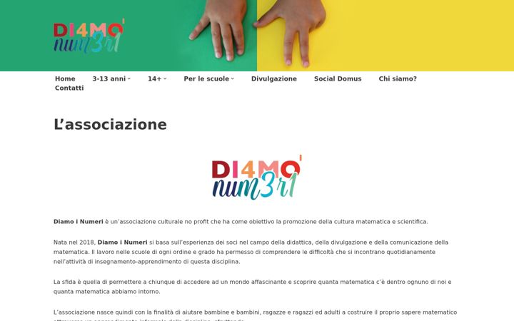 Screenshot of diamo-i-numeri.it