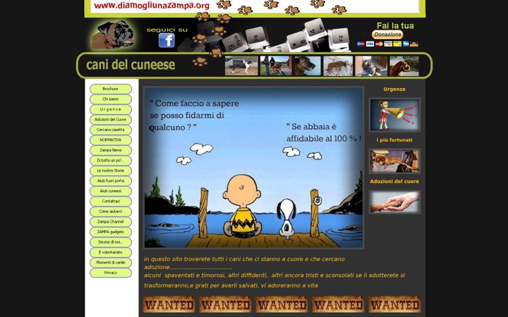 Screenshot of diamogliunazampa.org