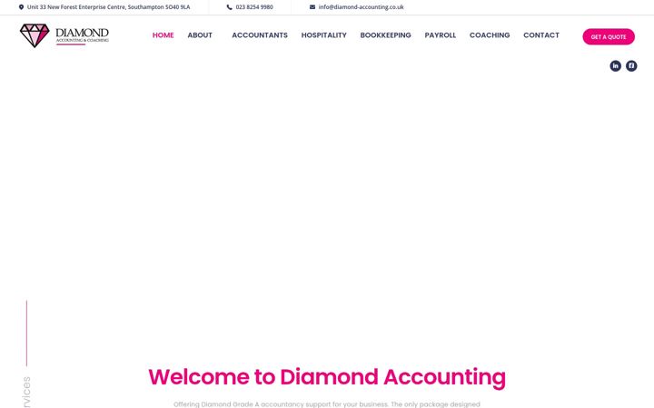 Screenshot of diamond-accounting.co.uk