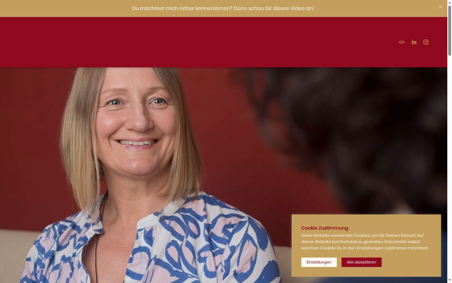 Screenshot des Einwilligungsbanners vor jeglicher Interaktion