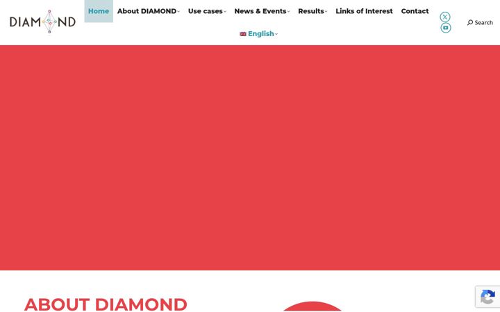 Screenshot of diamond-project.eu
