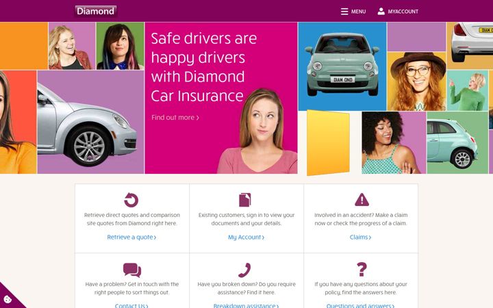 Screenshot of diamond.co.uk