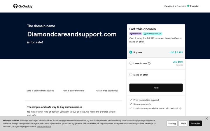 Screenshot of diamondcareandsupport.com