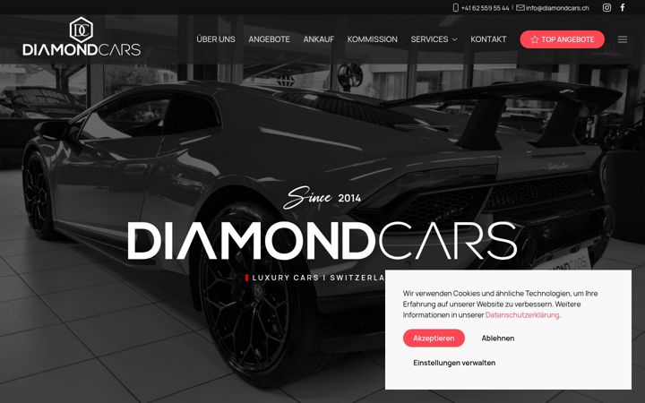 Screenshot of diamondcars.ch