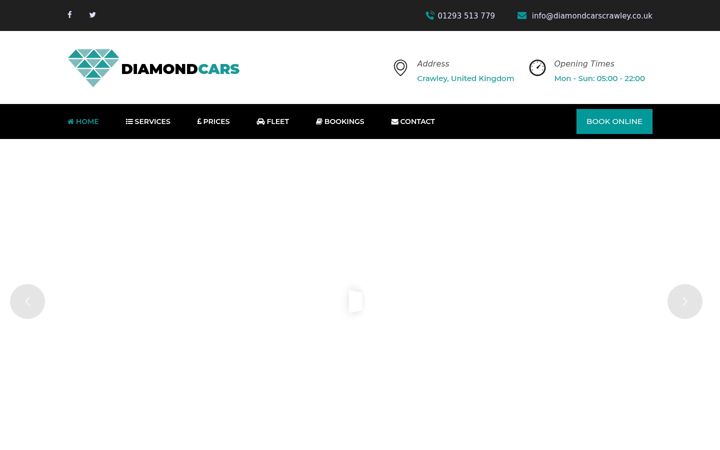 Screenshot of diamondcarscrawley.co.uk