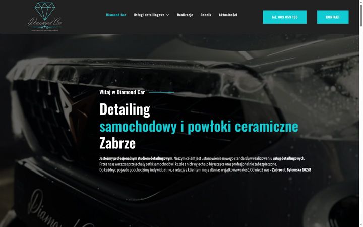 Snímek obrazovky diamondcarzabrze.pl
